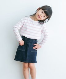 URBAN RESEARCH DOORS（Kids）(アーバンリサーチドアーズ（キッズ）)/『親子リンク』ボーダーワイドプルオーバー(KIDS)/PINK