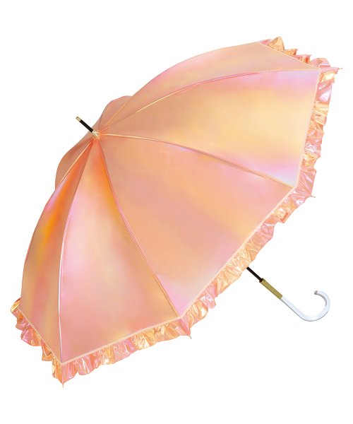 Wpc．(Wpc．)/【Wpc.公式】雨傘 グロウパールアンブレラ フリル 58cm レディース 長傘/オレンジ