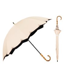 Wpc．(Wpc．)/【Wpc.公式】日傘 UVO（ウーボ）8本骨 刺繍スカラップ 55cm 完全遮光 UVカット100％ 遮熱 晴雨兼用 大きめ 晴雨兼用日傘 レディース 長傘/ベージュ