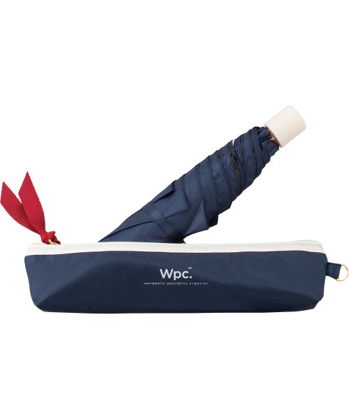 Wpc．(Wpc．)/【Wpc.公式】日傘 オールウェザーパラソル 完全遮光 遮熱 UVカット100％ 晴雨兼用 軽量 レディース 折り畳み傘/ネイビー