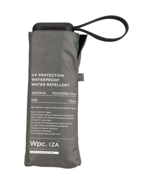 Wpc．(Wpc．)/【Wpc.公式】日傘 IZA（イーザ）COMPACT 完全遮光 遮熱 UVカット100％ 晴雨兼用 大きめ メンズ レディース 折りたたみ傘 父の日 ギフト/グレー