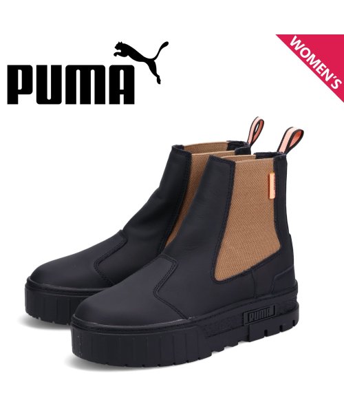 PUMA(プーマ)/PUMA プーマ サイドゴアブーツ メイズ チェルシー ポップ ウィメンズ レディース 厚底 MAYZE CHELSEA POP WNS ブラック ブラウン 黒/その他