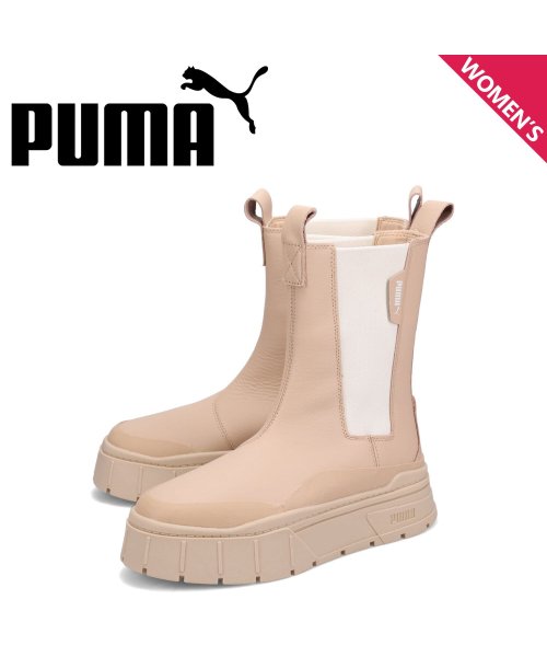 PUMA(プーマ)/PUMA プーマ サイドゴアブーツ メイズ スタック チェルシー ウィメンズ レディース 厚底 MAYZE STACK CHELSEA WNS ベージュ 386/その他