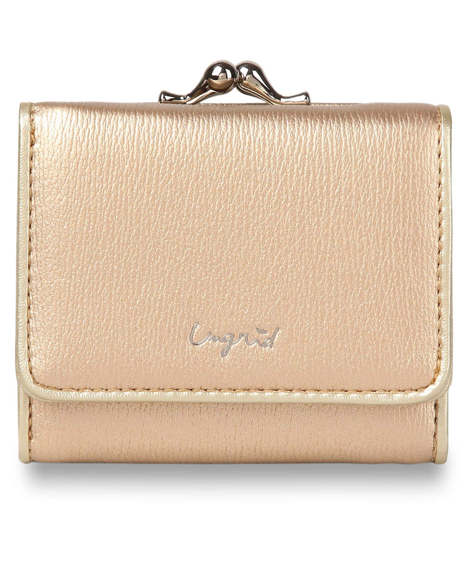 レディースファッション 財布、帽子、ファッション小物 アングリッド Ungrid 財布 三つ折り ミニ財布 マイクロファイバー 