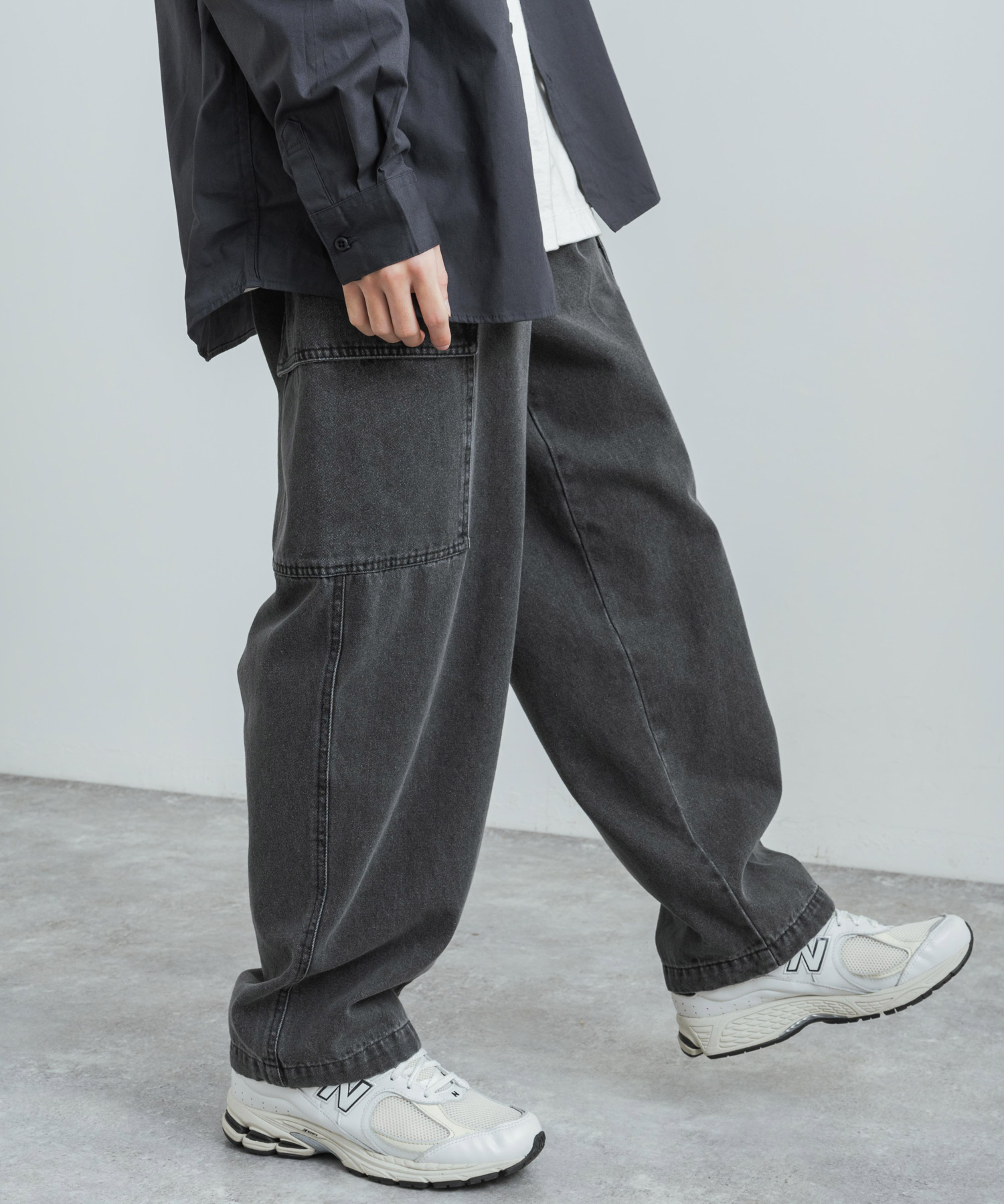 カーゴパンツ イージー 10ozデニム メンズ レディース ジーンズ ビッグ
