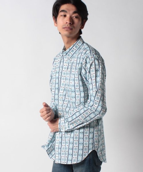 LEVI’S OUTLET(リーバイスアウトレット)/LVC 70'S BUTTON UP ATOMIC BLUE AND WHITE/ブルー