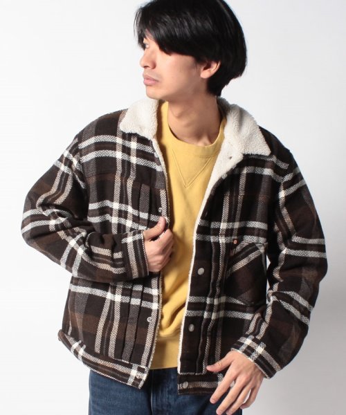 LEVI’S OUTLET(リーバイスアウトレット)/TYPE 1 SHERPA TRUCKER COLD OUTSIDE TRUCK/ブラウン