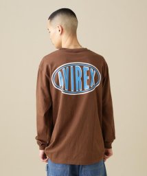 AVIREX(AVIREX)/《WEB&DEPOT限定》LONG SLEEVE T－SHIRT OVAL LOGO/ ロングスリーブ Tシャツ オーバル ロゴ /ブラウン