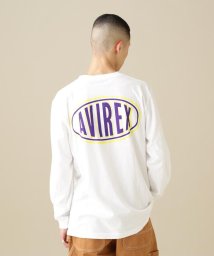 AVIREX(AVIREX)/《WEB&DEPOT限定》LONG SLEEVE T－SHIRT OVAL LOGO/ ロングスリーブ Tシャツ オーバル ロゴ /ホワイト