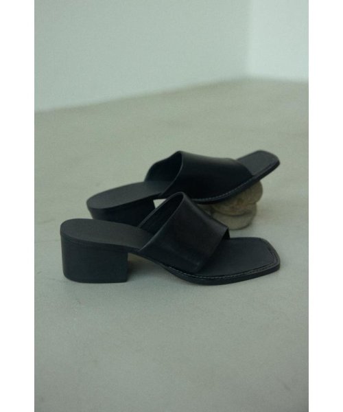 BLACK BY MOUSSY(ブラックバイマウジー)/square sandal/BLK
