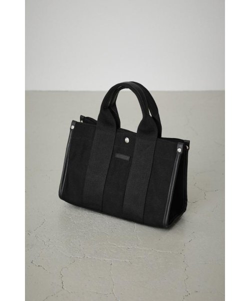 AZUL by moussy(アズールバイマウジー)/SQUARE CANVAS TOTE BAG/BLK