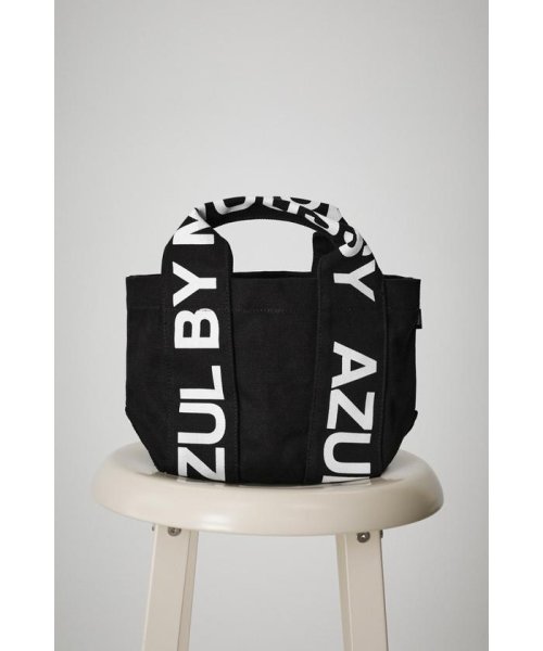 AZUL by moussy(アズールバイマウジー)/AZUL LOGO CANVAS TOTE BAG/BLK