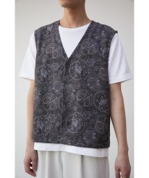 AZUL by moussy(アズールバイマウジー)/PAISLEY PATTERN VEST/柄BRN5