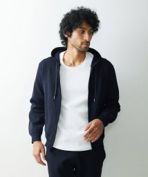 MICHEL KLEIN HOMME(ミッシェルクランオム)/ニットZIPアップパーカー/ネイビー（57）