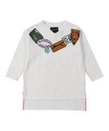 ゴートゥーハリウッド/ビンテージ度詰め天竺 ワッペン Vネック Tシャツ/505140214