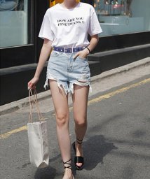 SEU(エスイイユウ)/コットンキャンバスベルト 男女兼用 デニム風 韓国ファッション ファッション雑貨/ネイビー