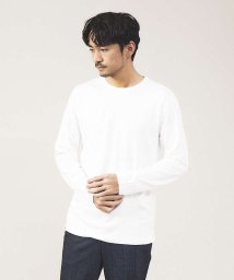 ABAHOUSE(ABAHOUSE)/【クルーネック】ポンチ 長袖 Tシャツ/ホワイト