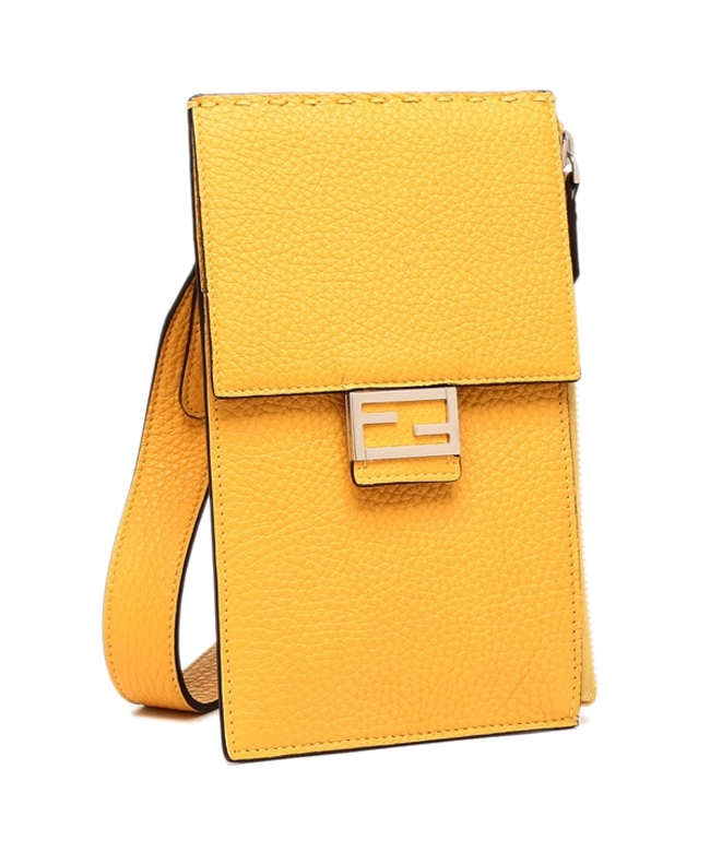 ピーカブー【新品】FENDI フェンディ コンパクト ショルダーバック カードケース 黄色