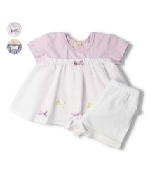 Kids Zoo(キッズズー)/【子供服】 kid´s zoo (キッズズー) チュニックTシャツ・ショートパンツセット 80cm，90cm W40704/オフホワイト