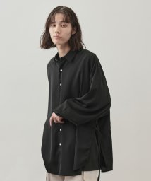 JUNRed(ジュンレッド)/【 UNISEX 】スリットコードオーバーシャツ/ブラック（01）