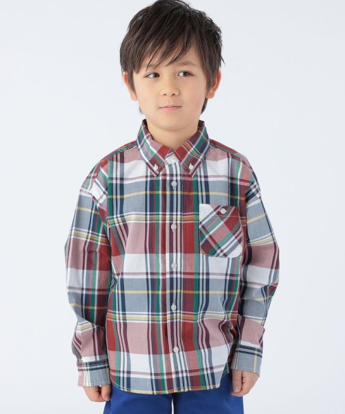 SHIPS KIDS(シップスキッズ)/SHIPS KIDS:100～130cm / ボタンダウン リラックス 長袖 シャツ/ホワイト系