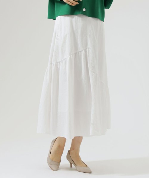 ギャザーロングスカート 