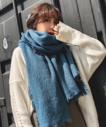 SEU(エスイイユウ)/大判シャギーストール ８色選べる あたっか かわいい 韓国ファッション /ブルー