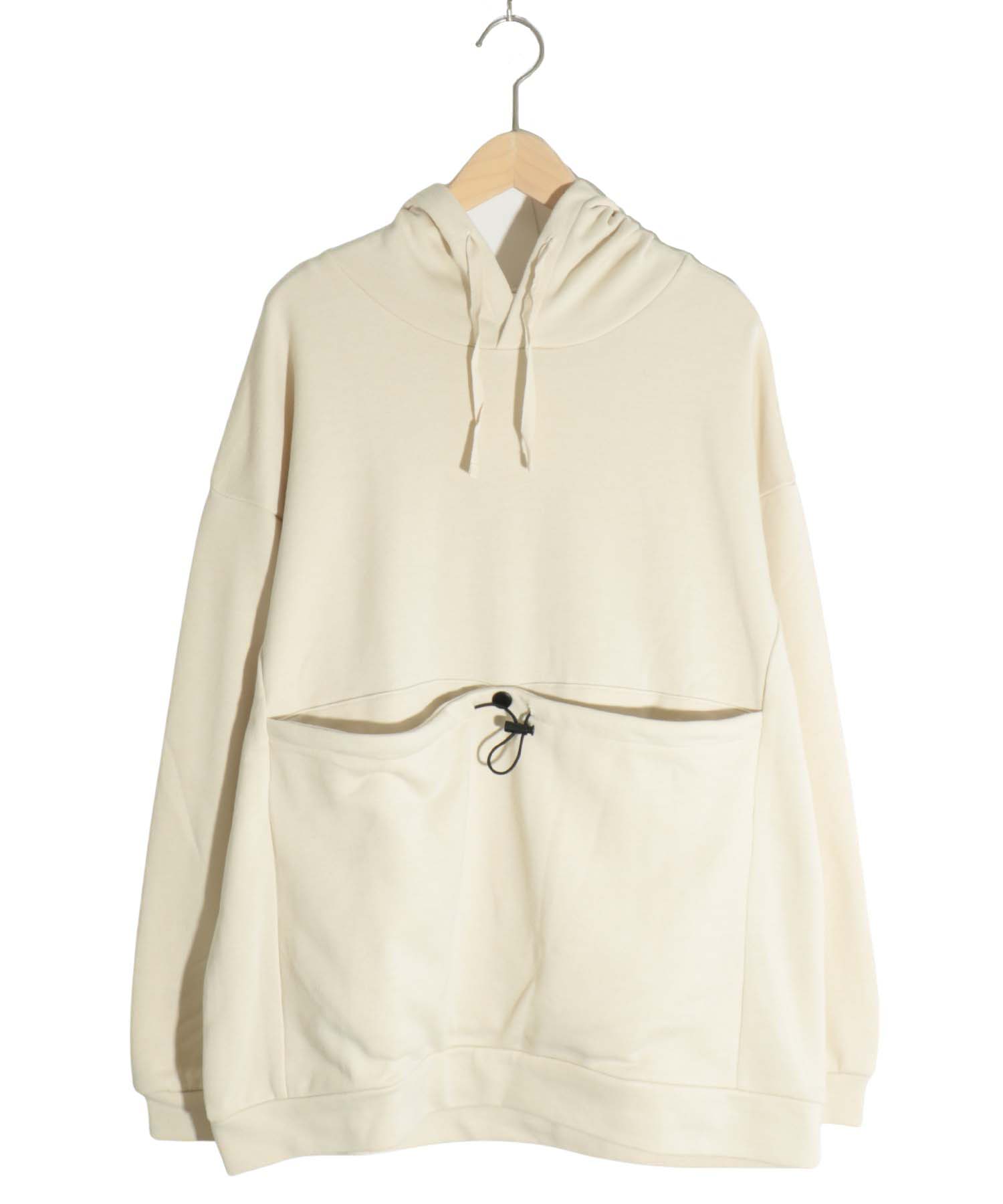 ネコポケットフーデッド裏毛プルオーバー