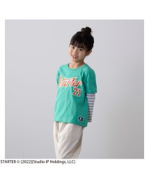 MAC HOUSE(kid's)(マックハウス（キッズ）)/STARTER スターター フェイクレイヤード長袖Tシャツ F20024NM/グリーン