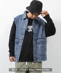 1111clothing/デニムベスト メンズ デニム ノースリーブ レディース トップス レイヤード 重ね着 大きいサイズ 韓国ファッション 春 春服 春夏 秋 秋服 秋冬 おしゃれ/505147771