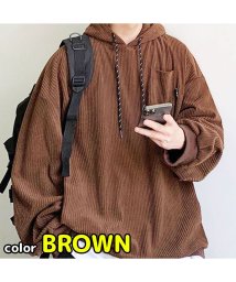 MOWMOW FASHION(マウマウ ファッション)/メンズファッション 韓国風 プルオーバー パーカー ジャケット もこもこ 大学生 秋冬 暖かい 防寒 かっこいい かわいい/ブラウン