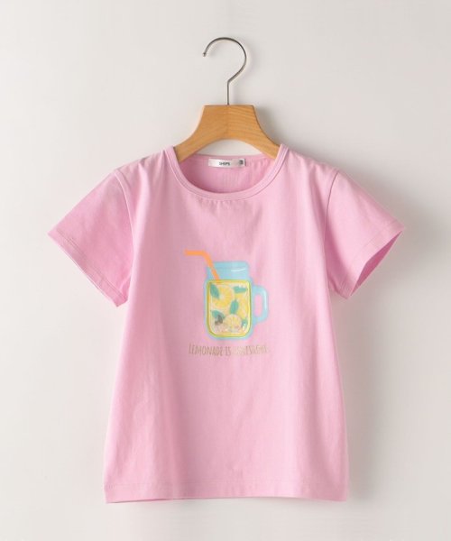 SHIPS KIDS(シップスキッズ)/SHIPS KIDS:80～90cm / ドリンク モチーフ 半袖 TEE/ライトピンク