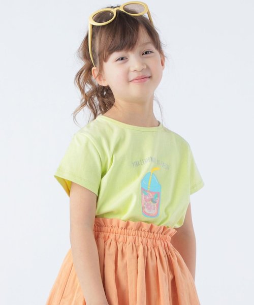 SHIPS KIDS(シップスキッズ)/SHIPS KIDS:100～130cm / ドリンク モチーフ 半袖 TEE/ミント