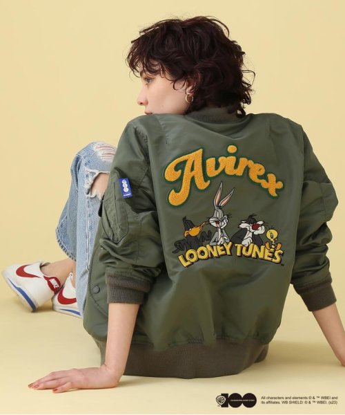 AVIREX(AVIREX)/《WB/AVIREX》LOONEY TUNES COLLECTION　LIGHT MA－1 JACKET/セージ1