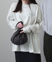 ZIP FIVE/ユニセックス ビッグシルエット ドロップショルダー高密度天竺左胸筆記体ロゴ長袖Tシャツ/505149698