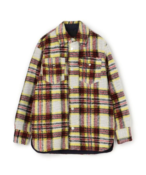 CABaN ウールフリース タータンチェックオーバーシャツ 