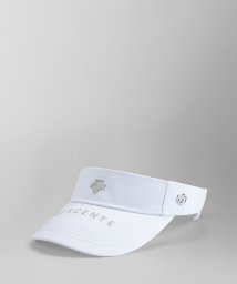 DESCENTE GOLF(デサントゴルフ)/【WEB限定】Sサイズ ロゴ刺繍サンバイザー/ホワイト