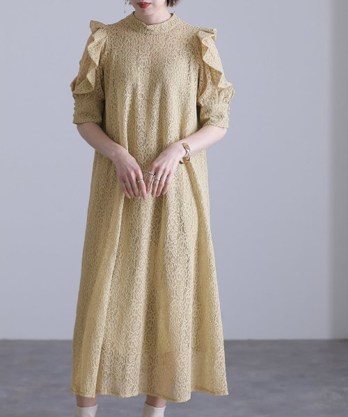 ハイネックショルダーフリルワンピース  JSB1439822033(11000円)