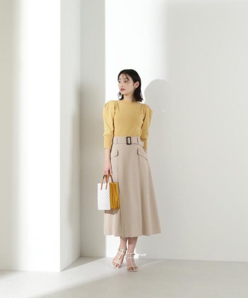 セール】フラップポケットフレアスカート(505150904) ナチュラルビューティーベーシック(NATURAL BEAUTY BASIC)  MAGASEEK
