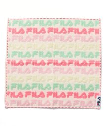 FILA towel(フィラ　タオル)/総柄 タオルハンカチ/ホワイト