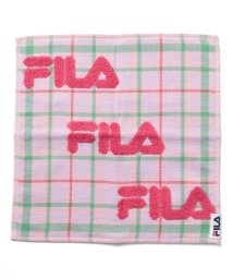 FILA towel(フィラ　タオル)/チェック柄 タオルハンカチ/パープル