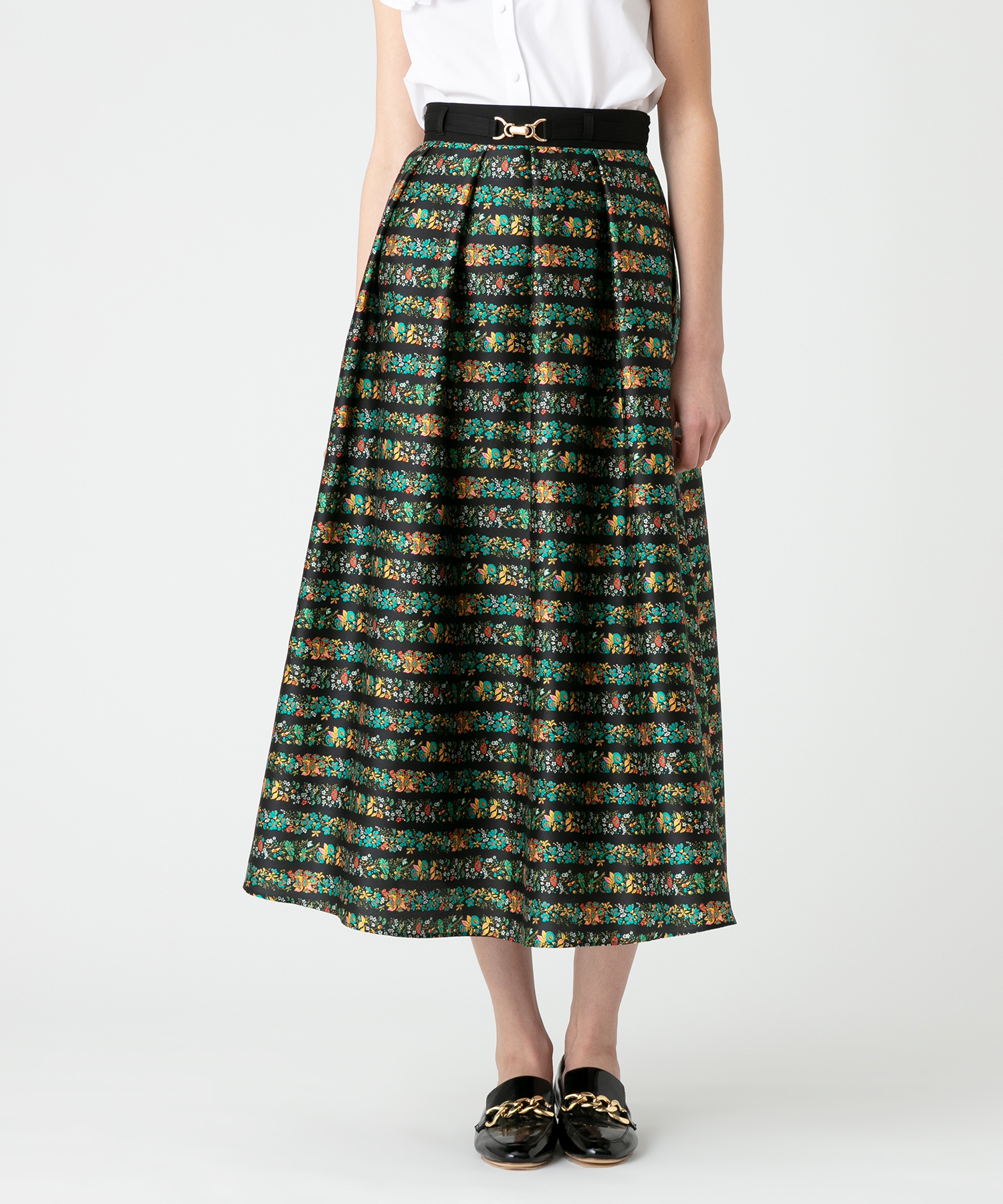 ◇ Loulou Willoughby イエローフラワーサーキュラースカート
