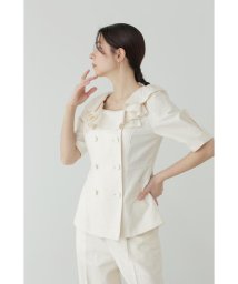 JILL STUART(ジル スチュアート)/シャークストレッチセットアップ ジャケット/ホワイト