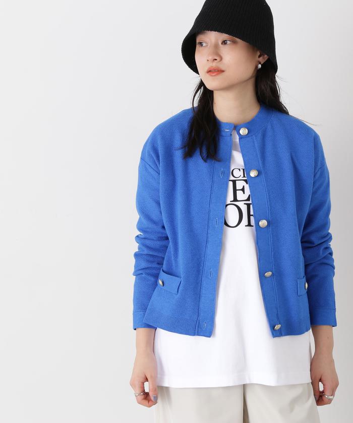 セール】ゴールドボタンカノコニットカーディガン(505153001) | エヌ