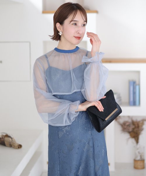 シフォンフリルワンピース（ボレロ付） 巻き込ま