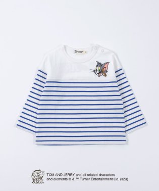 KP BOY/KPBOY(ケーピーボーイ)【TOM＆JERRY/トムとジェリー】天竺ボーダー柄長袖Ｔシャツ(90)/505154035