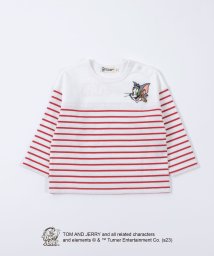 KP BOY/KPBOY(ケーピーボーイ)【TOM＆JERRY/トムとジェリー】天竺ボーダー柄長袖Ｔシャツ(90)/505154035