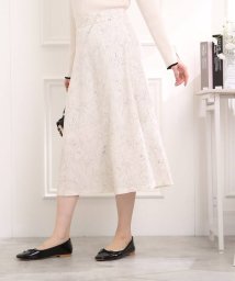 Couture Brooch/ラインフラワーソフトフレアースカート/505154512