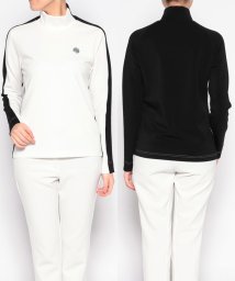 LANVIN SPORT(ランバン スポール)/ブロッキングモックネック長袖シャツ【UV】【アウトレット】/ホワイト