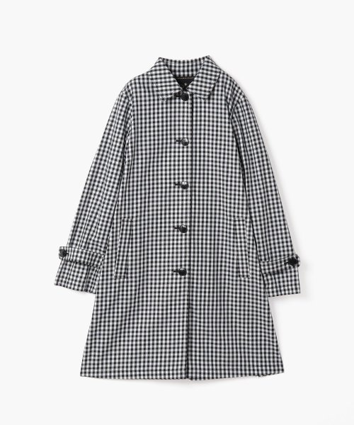 To b. by agnes b. OUTLET(トゥー　ビー　バイ　アニエスベー　アウトレット)/【Outlet】WT84 MANTEAU ギンガムチェック スプリングコート/ブラック